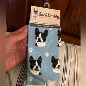 Sock Daddy Unisex One Size Boston Terrier Socks, portion of sale to shelters,new